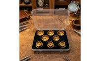 8 Pieces Watch Movement Holder Set with Storage Case Stable Watch Movement Holder Metal for Hobbyists