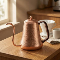 Gooseneck Coffee Pot Long Spout Copper Coffee Pot Domed Lid Kitchenware