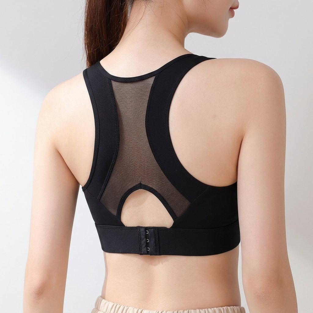 Sports Bras for Women High Impact with Adjustable Straps for Running and Gym, Breathable Mesh Design, Support for Fitness