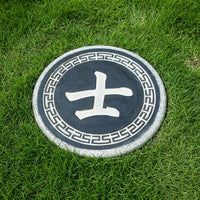 Large Stepping Stones, Concrete Steppers 44x44x5cm, Square Textured Garden Pavers, Weather-Resistant Patio Decor