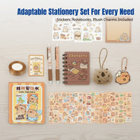 Capybara Stationery Kit, Student Study Essentials, Creative Notebook Accessories, Children's Gift, Party Supplies