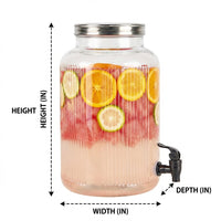 Cold Water Dispenser with Infuser, High Borosilicate Glass Beer Dispenser, Large Capacity Juice Dispenser for Party, Modern Minimalist Style