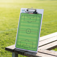 Soccer Clipboard with Marker Wipeable Soccer Board Rewritable Instructor Board for Coaches, Match Planning