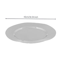 Irregular Round Fruit Plate Shallow Serving Tray with Wide Rims Low-Profile Fruit Tray for Hosts, Home Interior Designers, Hotel
