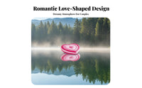 Waterproof Heart Shaped Pool Lounger Long-Lasting PVC Material Heart Shaped Water Lounger Skin-Friendly Inflatable Romantic Raft Fun Photo Prop for Couples, Adults, Women, Beach, Lake, Vacation