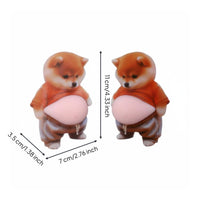 Self-Adhesive 3D Dog Belly Sticker Noise Dampening Squishy Shiba Inu Bumper Adorable Design Shiba Inu Door Stopper Quiet for Nursery, Refrigerator