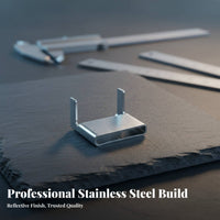 Stainless Steel Strapping Buckle L-Shaped Banding Fastener Pipe Insulation Buckle Long-Lasting Metal Strap Fastener