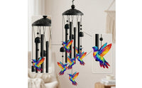Outdoor Hummingbird Wind Chime Porch Wind Chime with Bells Balcony Hanging Bell Decoration Colorful for Gardeners