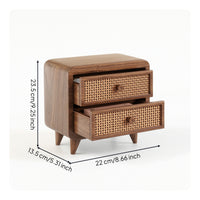 Wooden Cosmetic Storage Cabinet Countertop Makeup Organizer with Drawers Sleek Makeup Storage Cabinet Minimalist for Dressing Table