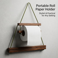 Car PU Leather Toilet Paper Roll Holder, Versatile Hanging Tissue Dispenser for Campers, Compact Bathroom Stylish for Travel