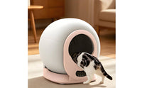 Compact Enclosed Automatic Litter Box Smart Automatic Cat Litter Box Safe Pet Supply Quiet for Cats, Kittens, Home, Apartment, Living Room