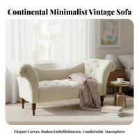 North American design Chaise Lounge Minimalist Design Single Sofa Fabric Upholstery Household Furniture Comfortable Seating for Adults, Students, Bedroom, book alcove, Apartment, Home Theater