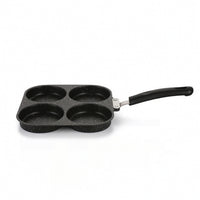 Divided Breakfast Pan Induction Compatible Nonstick Pan with Handle Multi-Sectional Skillet Stone-Coated for Singles, Busy Commuters, Small Kitchens, Rv Camping