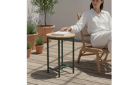 3 Pieces Rattan Sofa Set Space-Saving Rattan Patio Sofa Outdoor Conversation Set with Coffee Table Modular for Garden