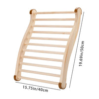 S-Shaped Sauna Backrest Heat Resistant S-Shaped Wooden Backrest Portable Wooden Sauna Chair Back