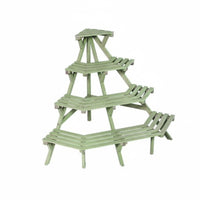 Space Saving Multi-Level Corner Rack Sturdy Structure Tiered Corner Stand Easy Assembly Display Shelf Heavy Duty for Apartment Dwellers, Decor Enthusiasts, Balcony, Small Areas, Living Room, Sunroom