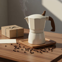 Stovetop Coffee Pot Pot Stylish Design Octagonal Aluminum Coffee Pot Italian Coffee Brewer Easy to Use Kitchen Appliance