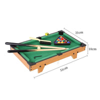 Pool Table Miniature Design Kids Pool Table Toy Improves Hand-Eye Coordination Tabletop Billiards Game for Home
