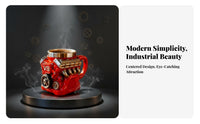 V8 Engine Mug Creative Gift V8 Car-Themed Mug Unique Design for Mechanics, Husbands, Workshop, Desk Decoration, Living Room
