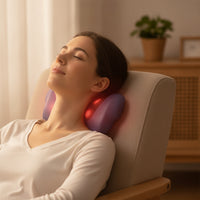 Neck Massage Pillow with Heat Heated Neck Pillow Vibrating for Home, Office, Travel