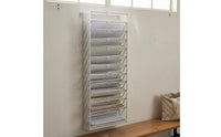 13-Tier File Rack Painted Coated Metal Mesh File Organizer Frame Vertical Tray Organizer