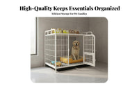 SturdyDuty Kennel with Storage Shelf Jaw-resistantResistant Dog Kennel with Storage Shelves Reliable-Latch Pet Kennel for Home Dwellers, Indoor