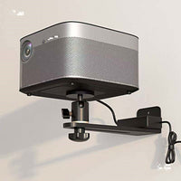 Wall Mounted Display Device Holder Bracket Slotted Arm Single Hole Display Device Holder Mount in Black
