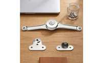 Silver Cabinet Lid Support Hinge Metal Lid Support Hinge Rust-Resistant Hardware Safe for Cabinets