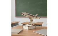 Assembly Aircraft Model Science Education DIY Plane Kit Realistic Details Wooden Airplane Model for Kids, Classroom