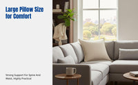 Winter linen pillow cover, solid color, large backrest, sofa, bedroom decor