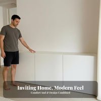 Surfacemounted TV Stand Nordic and Design Handleless Surfacemounted Cabinet Space-Saving Electronics Center for Minimalism Aficionados, Homeowners