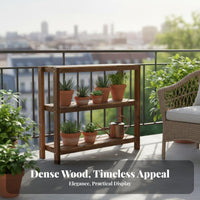 Anti Multi-Tier Planter Rack Freestanding Plant Stand Space-Saving Flower Pot Holder Simple Design for Gardeners, Apartment Dwellers, Homeowners, Balcony, Indoor, Living Room, Garden