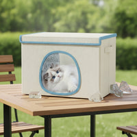 Pet House with Ice Packs Portable Cat House with Ice Packs Foldable Dog Kennel for Travel