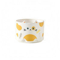 Cartoon Ceramic Kitten Mug Paw Details Kitten Coffee Mug Side Handle Tableware Open-Top Top