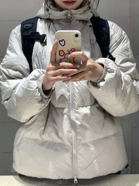 美式连帽羽绒棉服女冬季2025新款小众设计感宽松加厚保暖棉衣外套