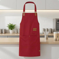 Waterproof Work Apron Utility Pockets Anti-Splash Apron Safeguarding Clothing Front Pocket Workwear Water Repellent