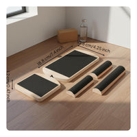 Wooden Balance Board Core Strength Building Adjustable Balance Board Portable Wooden Foot Stretcher for Athletes