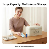 Large Capacity Storage Box with Lid Multipurpose for Entryway, Pantry, Families