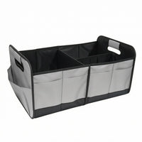 Waterproof Foldable Trunk Storage Box Divided Sections Rectangular Trunk Organizer Side Pockets Collapsible Storage Box Reinforced Edging