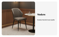 Modern Design Upholstered Wooden Armchair Comfortable Seating Upholstered Side Chair with Ribbed Back Long-Lasting Upholstery Home Furniture Curved Backrest for Homeowners, Restaurant Owners, Interior Designers, Dining Room, Hotel, Kitchen, Study