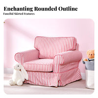 Rustic aesthetic & layout Floral Pattern literary Chair Comfortable Seating luxuriously soft Mini-Sofa Soft and Comfy children's Furniture Rounded Armrests for Preschoolers, young children, Parents, Playroom, Nursery, Preschool, Living Room