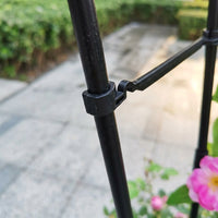 Garden Decor Fan-Shaped Garden Trellis for Climbing Plants, Weather Resistant Plant Support for Potted Plants, Interlocking 120cm Height Frame