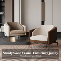Light Luxury design Upholstered Armchair Comfortable Seat Upholstered Tub Chair Modern Design Seating Furniture long-lasting Frame for Interior Designers, Business Owners, Hotel Lobby, Reception Area, Living Room, Bedroom