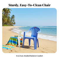 Thickened Design Stackable Monobloc Chair No Assembly Required externaldoor Furniture Easy to Clean Patio Seating Long-lasting for Restaurant Owners, Event Organizers, Homeowners, Night Market, Food Stall, Beach, Garden