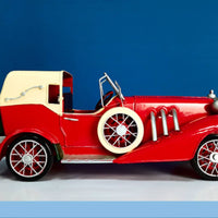 Handmade Retro Desktop Ornament Painted Finish Vintage Car Ornament Glossy Vehicle Decor Non-Electric