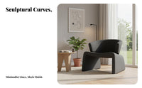Nordic Aesthetic M-Shaped Armchair signature design Lounge Chair Modern Design Accent Seating dense foam Filling for Interior Designers, Business Owners, Living Room, Hotel Lobby, Reception Area, Apartment