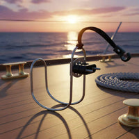 Stainless Steel Life Hoop Holder Life Hoop Bracket Preserver Wall Mount for Yacht, Boat