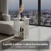 Space-Saving double-decker Square sidetable Table Multi-Functional 2-Tier sidetable Table Multifunctional Water Dispenser Stand Modern Design for Apartment Dwellers, residents, Students, Small areas, Living Room, Bedroom, Office