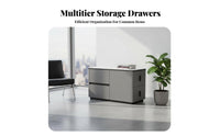 Multi-Drawer End Table Scratch-Resistant Top for Living Room, Homeowners, Adults