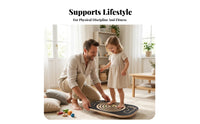 Non-Slip Surface Labyrinth Balance Board Textured Top Maze Balance Board Layered Wood Edge Fitness Equipment Rounded Rectangular for Indoor